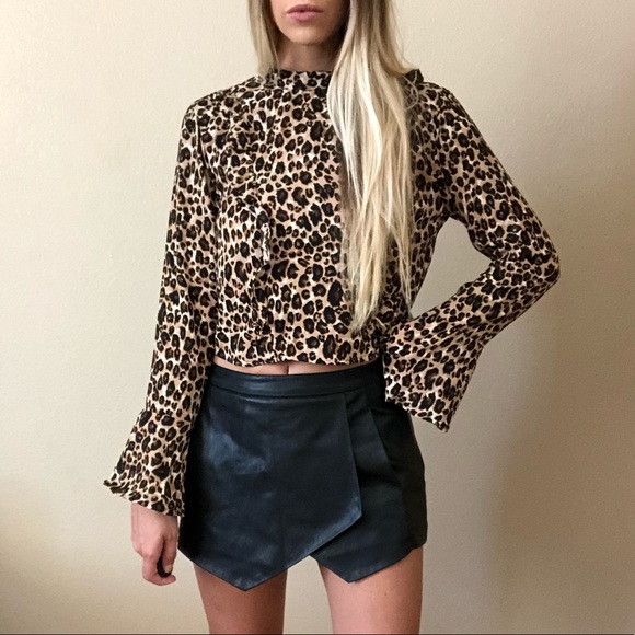 Derek Heart Tops - {Derek Heart} ruffle animal print blouse